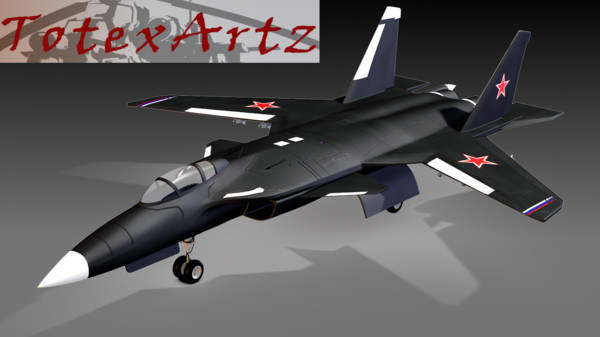 3d model of sukhoi 47 berkut airplane - Sukhoi 47 Berkut... by TotexArtz